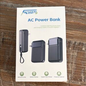Black AC Power Bank Charger